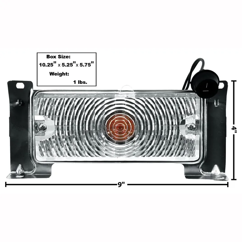 Top Pick 1969-1970 Chevy Pickup Truck Parking Light Assembly Passenger Side (RH) Clear