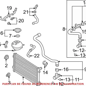 Worldwide Shipping Genuine VW/Audi 8L9121101A - Radiator Coolant Hose (Upper)